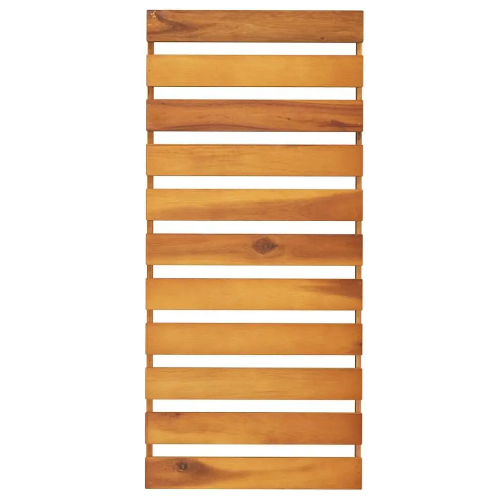 3-Tier Folding Shelf Solid Acacia Wood Brown