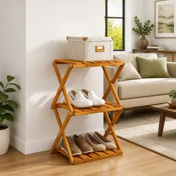 Versatile 3-Tier Folding Shelf for Every Room