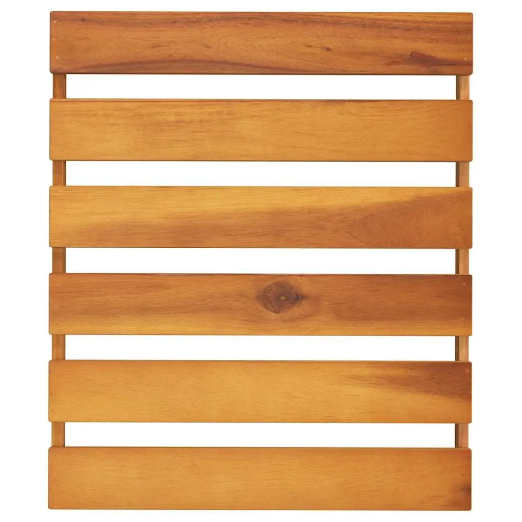 3 Tier Folding Shelf Solid Acacia Wood Brown Storage Unit Display Rack