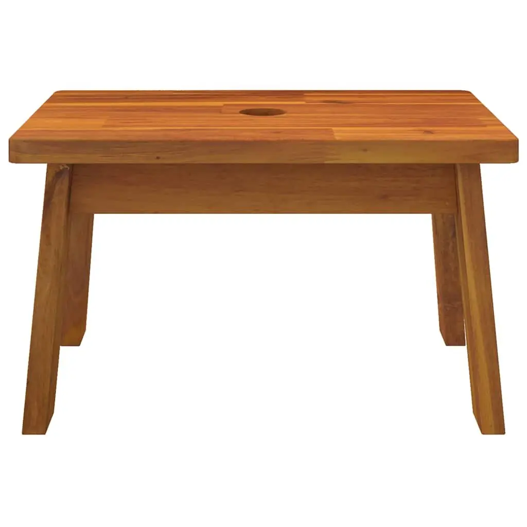 Step Stool Solid Acacia Wood 38x26x22cm Brown Portable Footrest Kitchen Bedroom