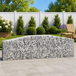 Versatile Arched Gabion Basket for Gardens 400x50x80/100 cm
