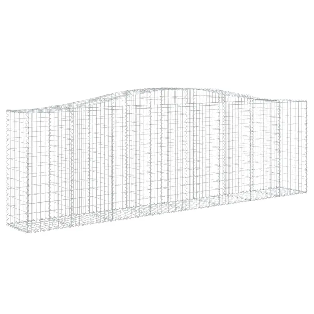 Arched Gabion Basket 400x50x120/140 cm Garden Barrier Retaining Wall Decorative