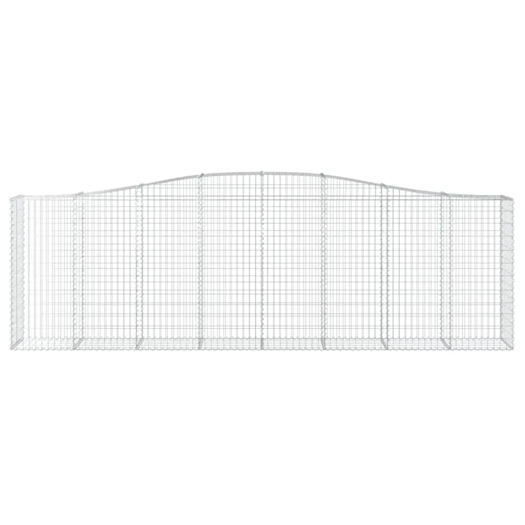 Arched Gabion Basket 400x50x120/140 cm Garden Barrier Retaining Wall Decorative