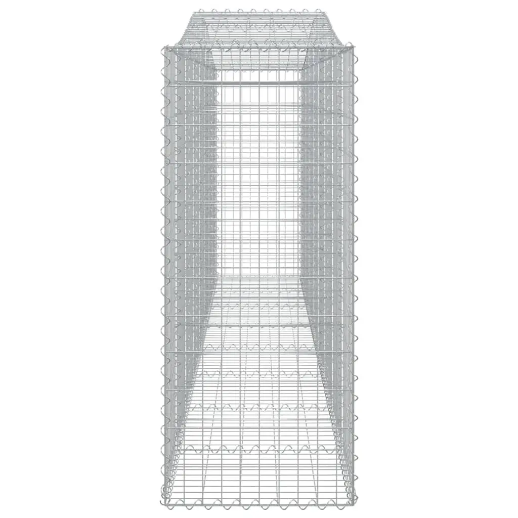 Arched Gabion Basket 400x50x120/140 cm Garden Barrier Retaining Wall Decorative