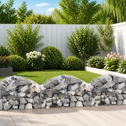 Arched Gabion Basket Garden Barrier Retaining Wall Cage Decorative Outdoor