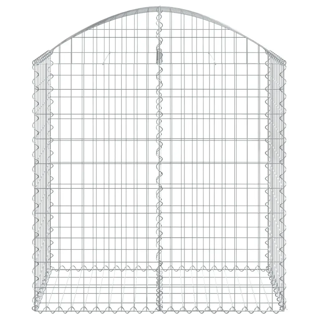 Arched Garden Barrier Gabion Basket Silver 100x50x100120cm Galvanised Iron Retaining Wall Cage
