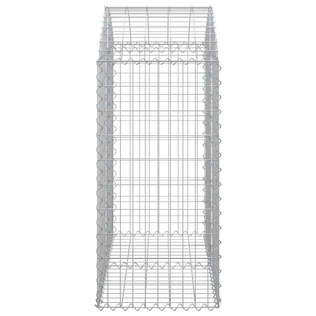 Arched Garden Barrier Gabion Basket Silver 100x50x100120cm Galvanised Iron Retaining Wall Cage
