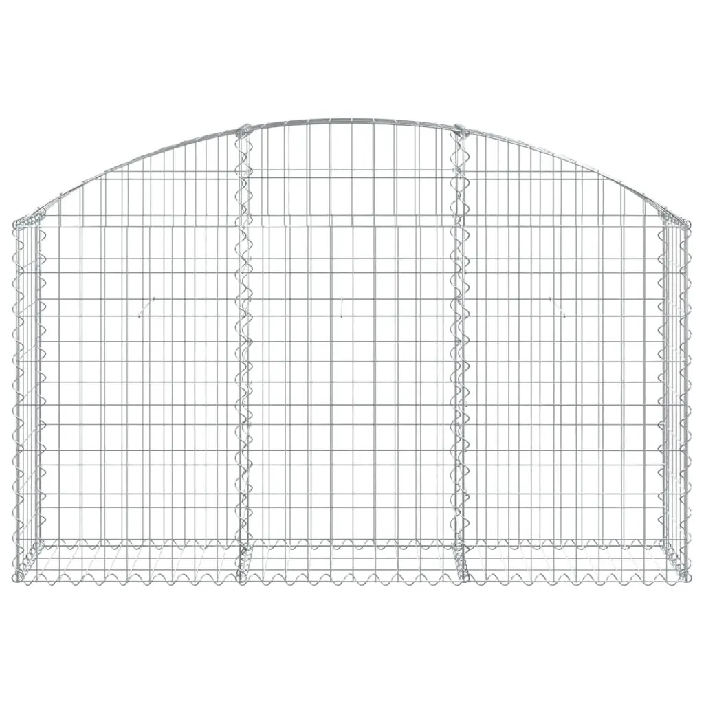 Arched Gabion Basket 150x30x80/100 cm Garden Retaining Wall Decorative Barrier
