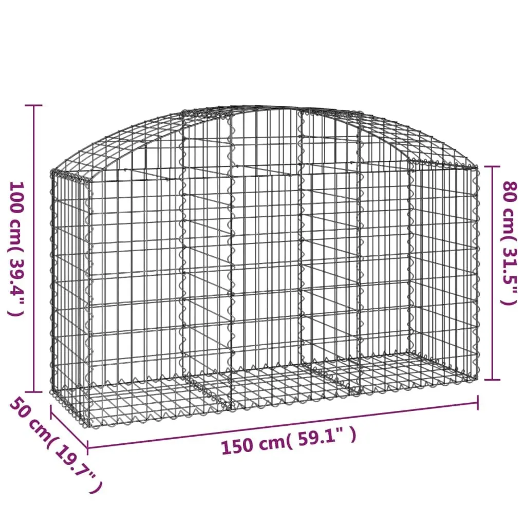 Arched Gabion Basket Garden Barrier Retaining Wall Decorative Outdoor