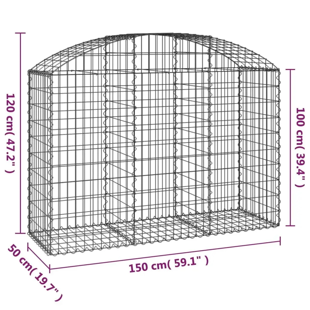 Arched Gabion Basket Garden Barrier Retaining Wall Decorative Outdoor Cage