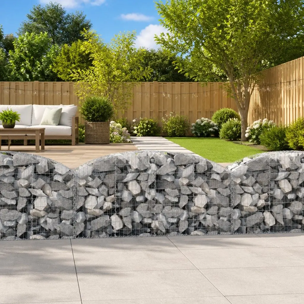 Arched Gabion Basket for Retaining Walls 200x50x80/100 cm