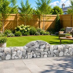 Functional Arched Gabion Basket for Your Outdoor Areas 200x30x40/60 cm