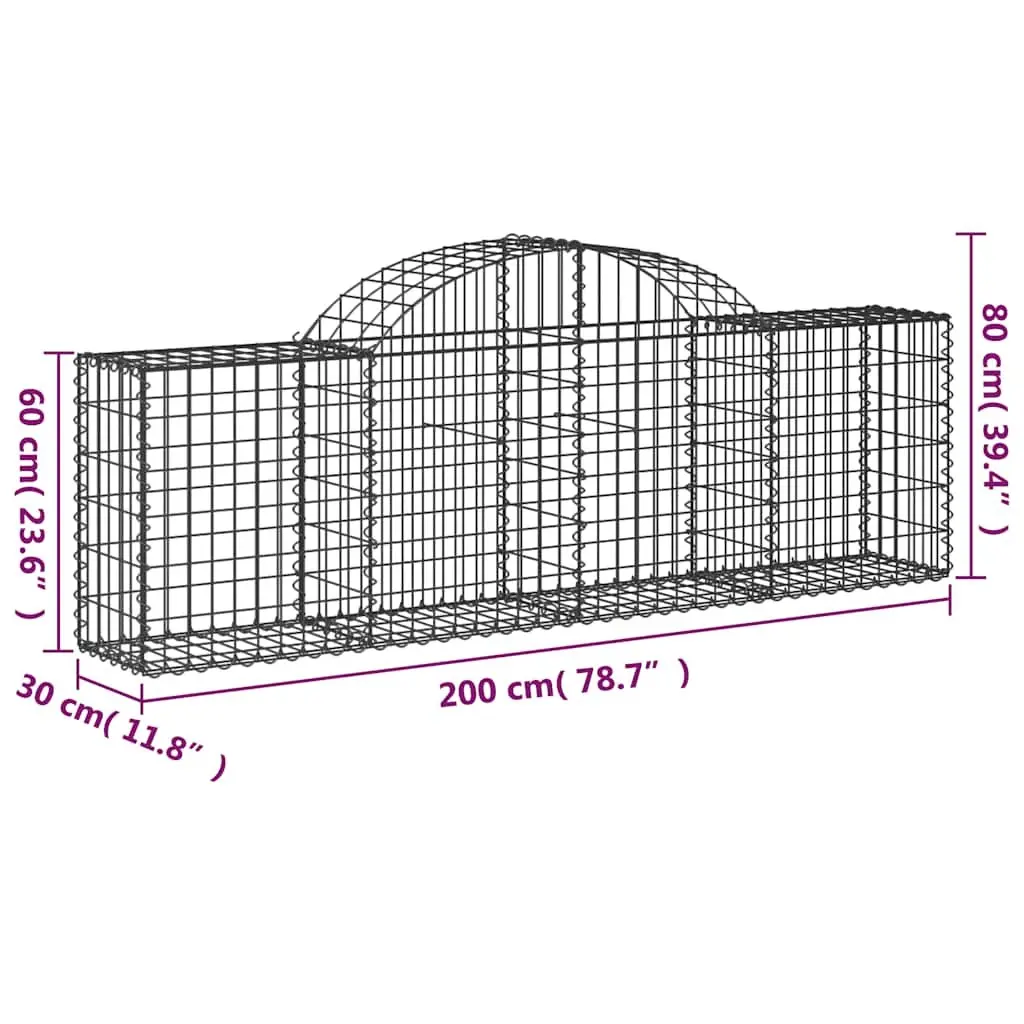 Arched Gabion Basket Garden Barrier Retaining Wall Outdoor Decorative Cage