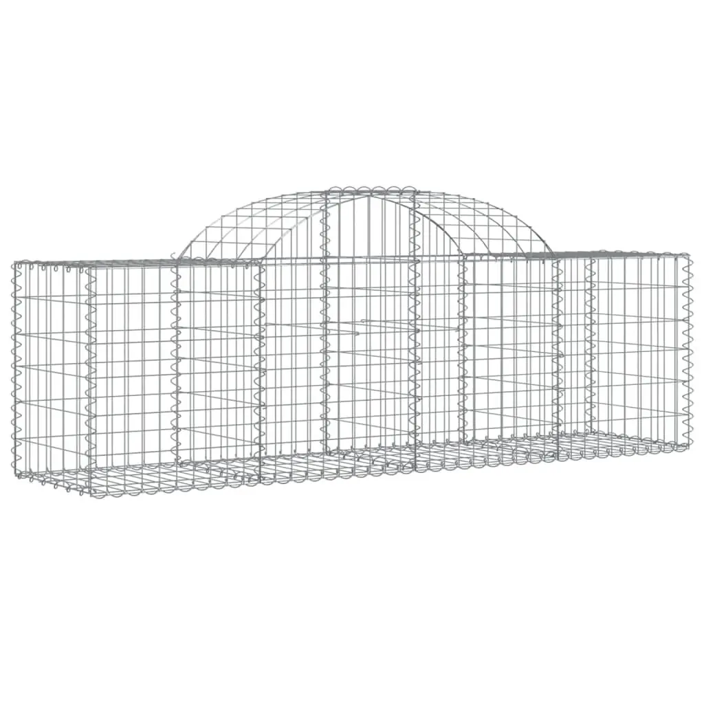 Arched Gabion Basket 200x50x60/80 cm Garden Retaining Wall Decorative Barrier
