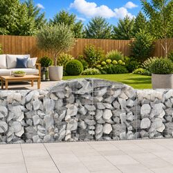 Arched Gabion Basket Garden Barrier Retaining Wall Decorative Stone Cage