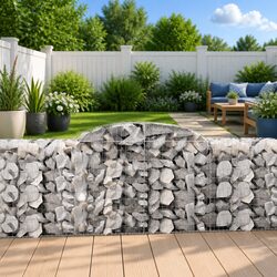 Versatile Arched Gabion Basket for Outdoor Use