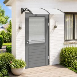 Ideal Black Door Canopy for Rain and Snow Protection