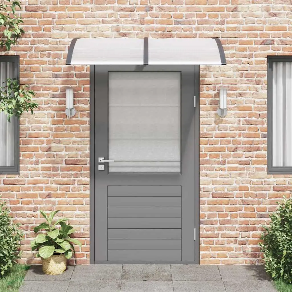 Door Canopy Polycarbonate 150x100cm Black Weather Shield