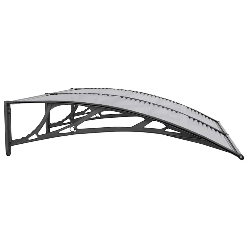 Door Canopy Polycarbonate 150x100cm Black Weather Shield