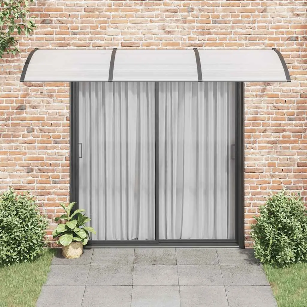 Door Canopy Polycarbonate 300x100 cm Black Weather Protection