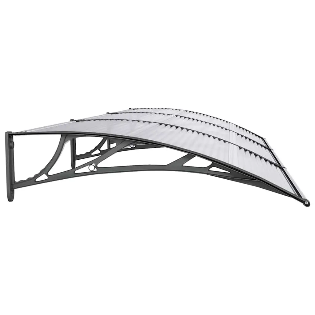 Door Canopy Polycarbonate 300x100 cm Black Weather Protection