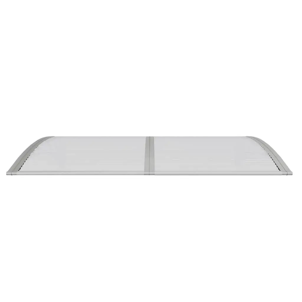 Door Canopy Polycarbonate 150x100cm Grey Outdoor Awning Porch Roof Rain Shelter