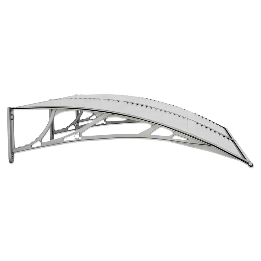 Door Canopy Polycarbonate 150x100cm Grey Outdoor Awning Porch Roof Rain Shelter