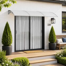 Functional Grey Door Canopy 300x100 cm for Your Home