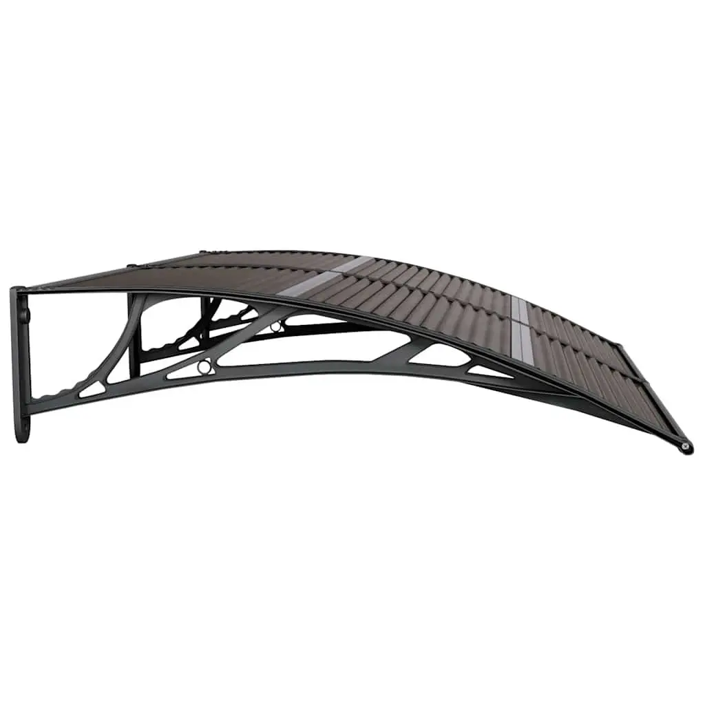 Door Canopy Polycarbonate 150x100cm Black Awning