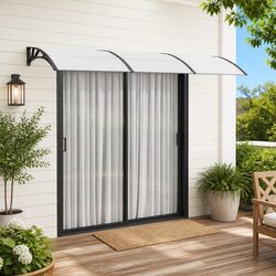 Practical Door Canopy 300x75 cm for Entrance Protection