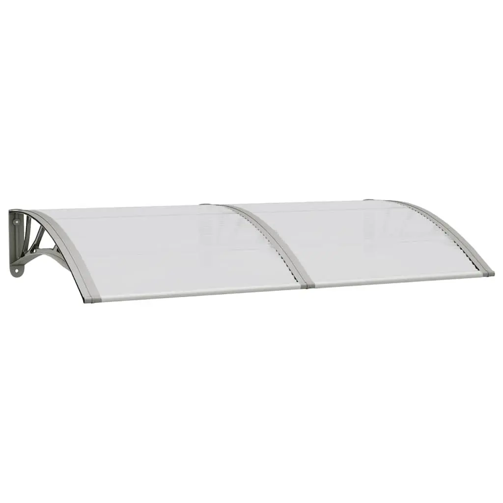 Door Canopy Polycarbonate 150x75cm Grey Porch Awning Shelter Weather Protection