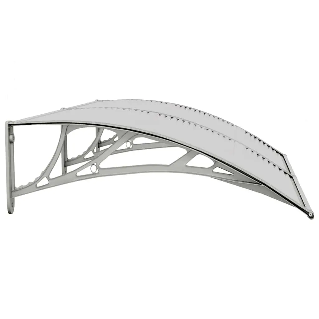 Door Canopy Polycarbonate 150x75cm Grey Porch Awning Shelter Weather Protection