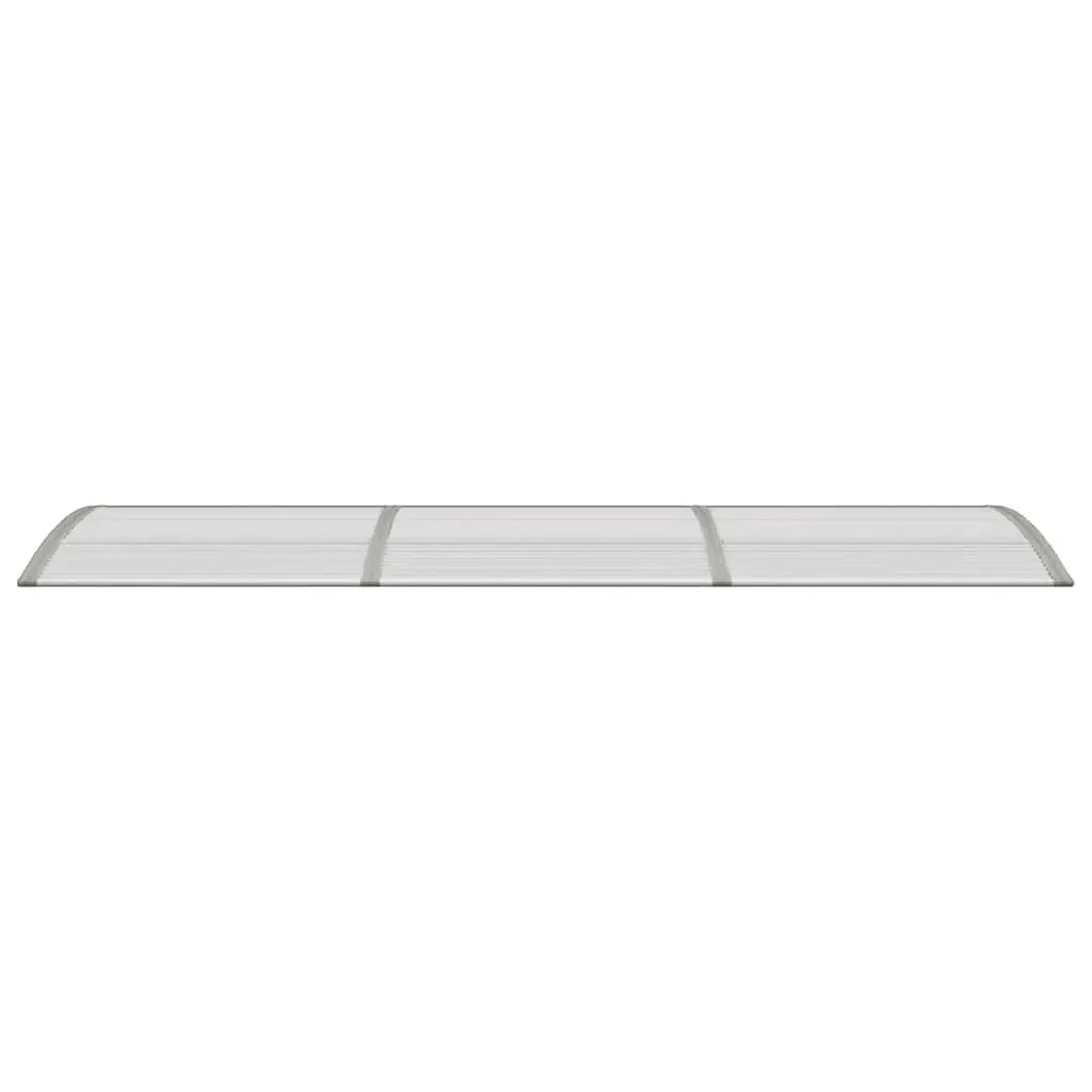 Door Canopy Polycarbonate 300x75cm Grey ABS Brackets Aluminium Bars