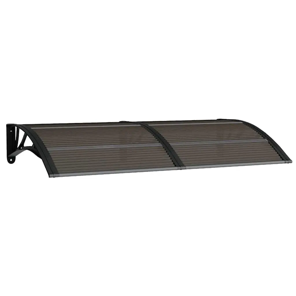 Door Canopy Polycarbonate 150x75cm Black Weather Protection