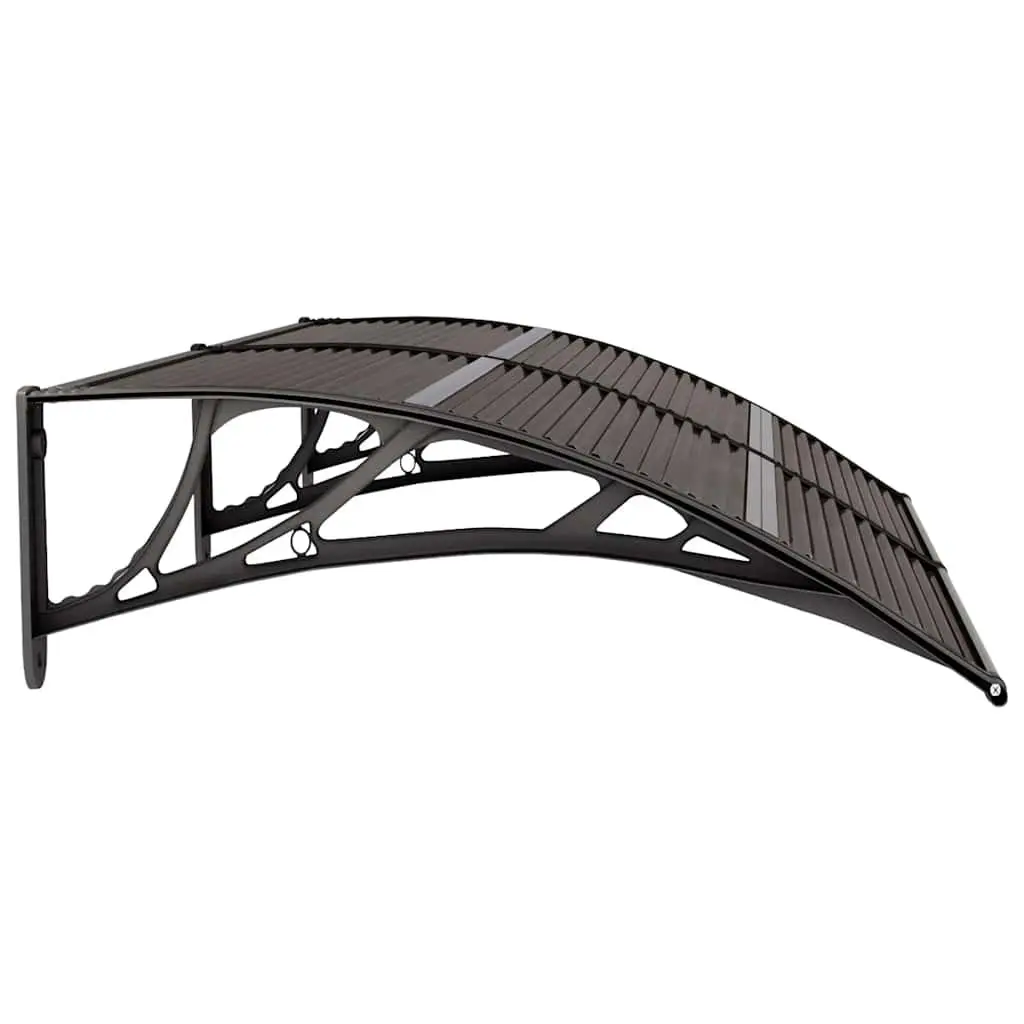 Door Canopy Polycarbonate 150x75cm Black Weather Protection