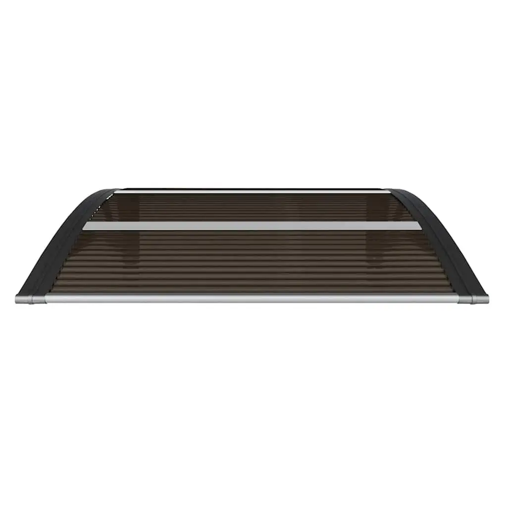 Black Awning Canopy Polycarbonate 80x75 cm Weather Resistant Door Cover