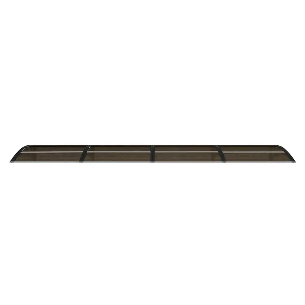Black Polycarbonate Door Canopy 350x75cm Awning Roof Cover Weather Protection
