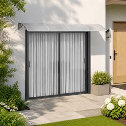 Grey 350x100 cm Door Canopy Awning for Weather Protection