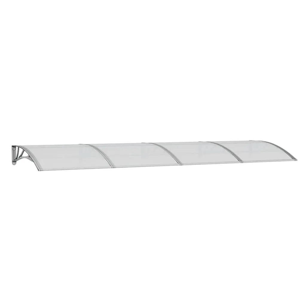 Door Canopy Polycarbonate 350x100 cm Grey Awning Porch Entrance Weather Shield