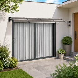 Practical Black Door Canopy for Any Entrance 350x100 cm