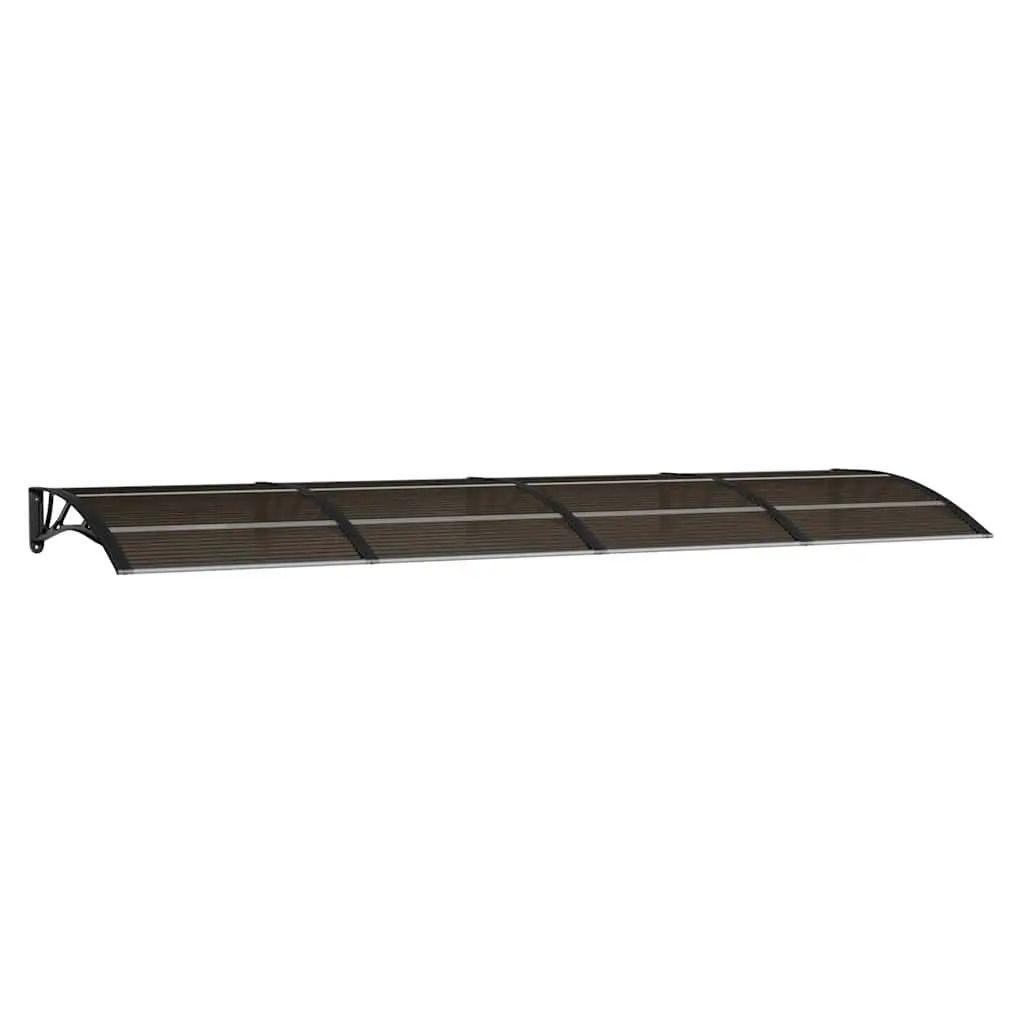 Black Polycarbonate Door Canopy 350x100cm Awning Outdoor Weather Shield