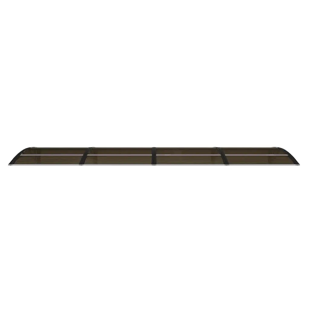 Black Polycarbonate Door Canopy 350x100cm Awning Outdoor Weather Shield