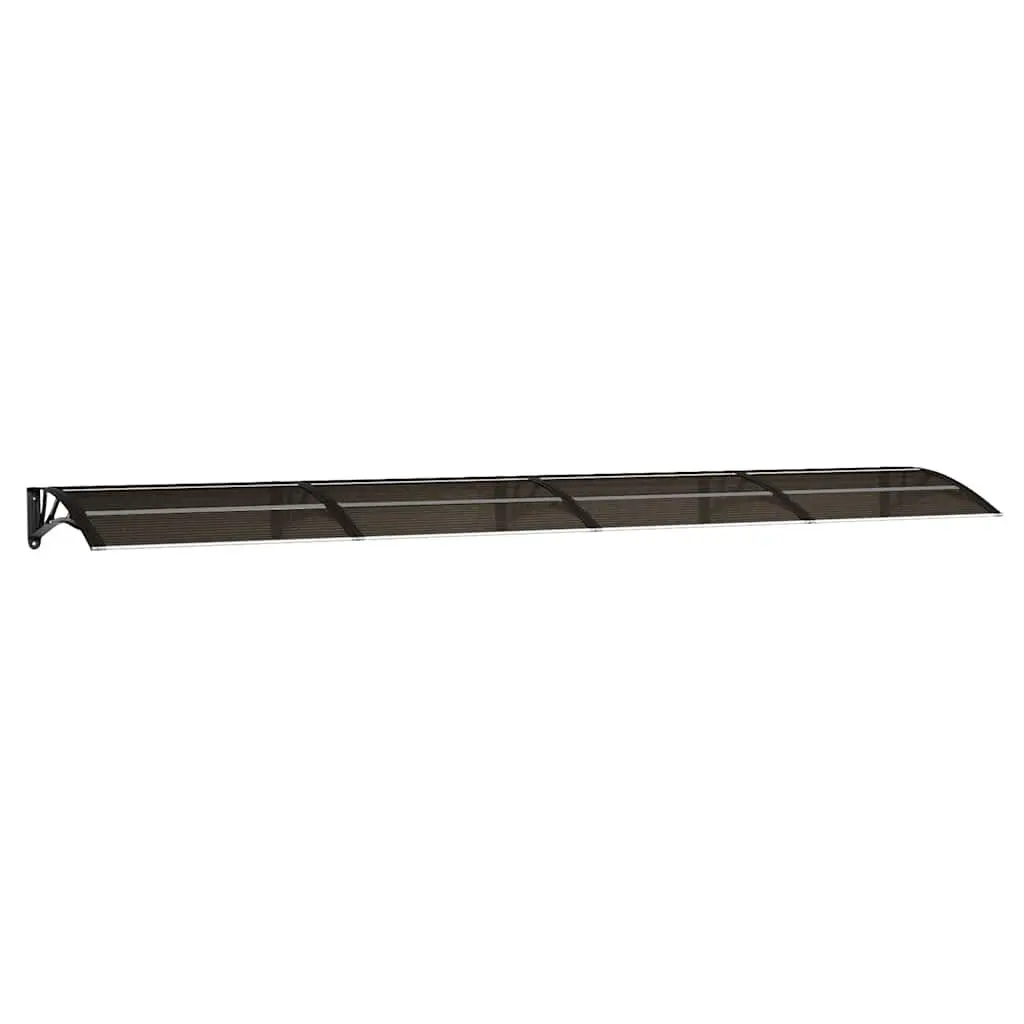 Door Canopy 400x75cm Black Polycarbonate Front Entrance Porch Awning Shelter