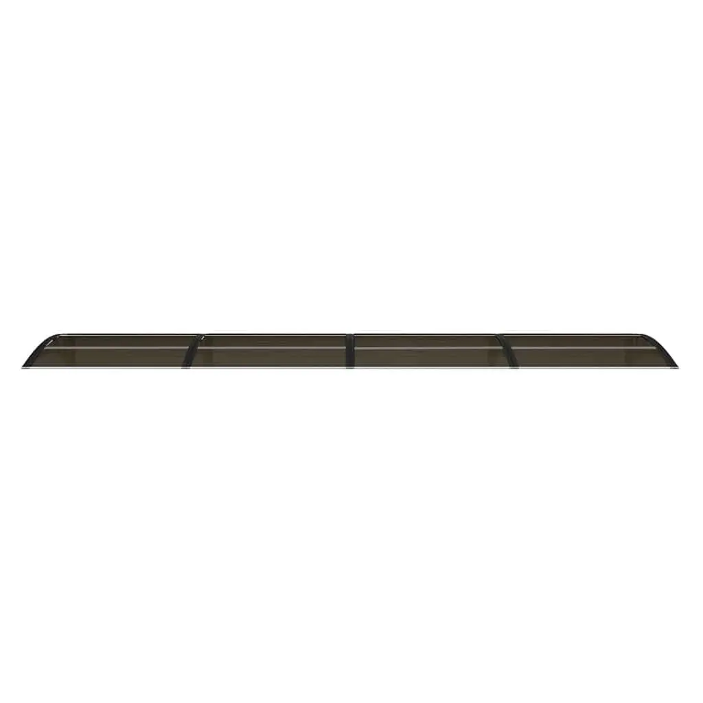 Door Canopy 400x75cm Black Polycarbonate Front Entrance Porch Awning Shelter