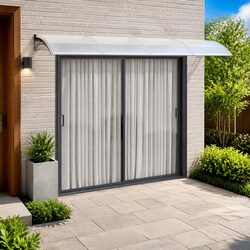 Practical Grey Door Canopy 400x100cm for Your Home