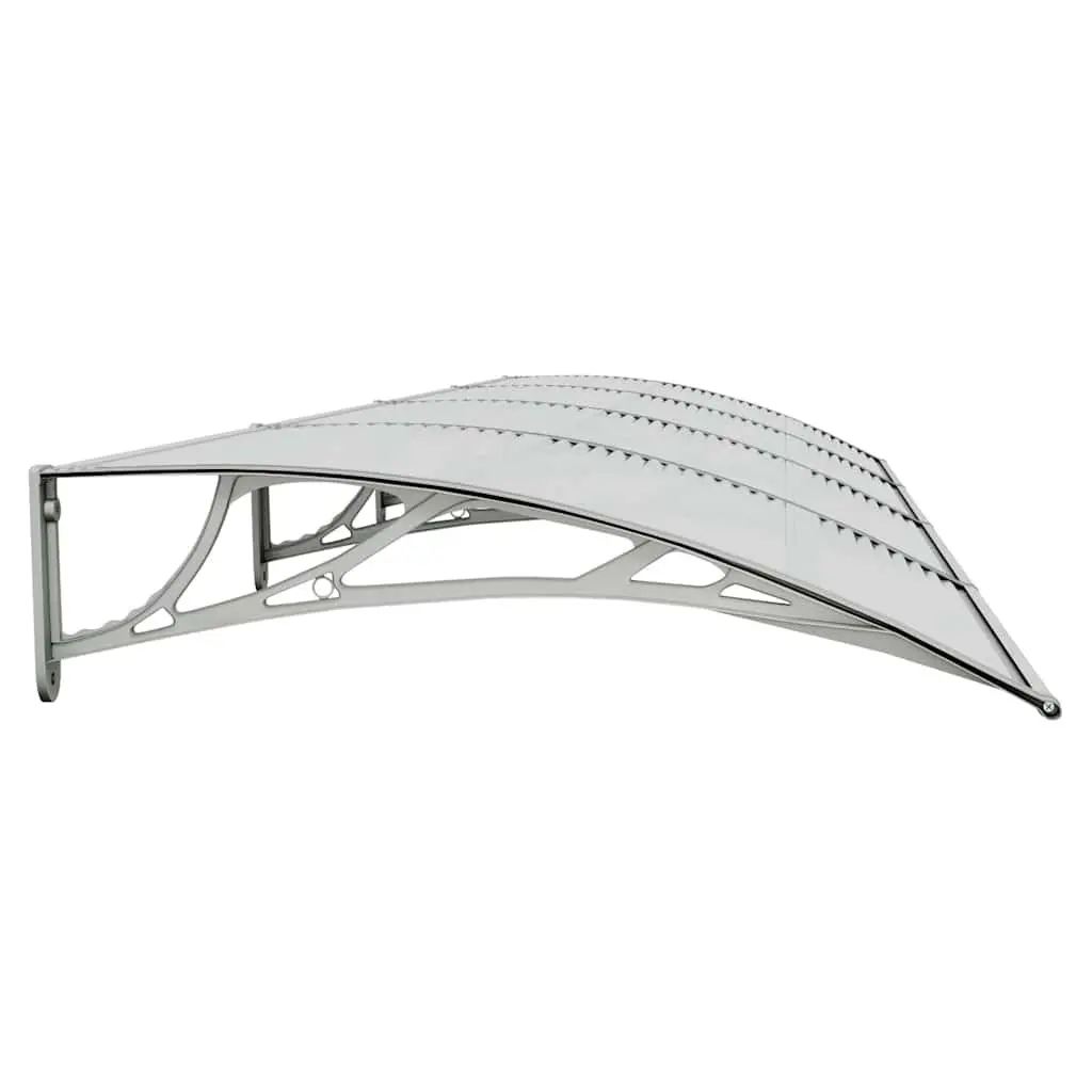Door Canopy Polycarbonate 400x100cm Grey Outdoor Weather Shield