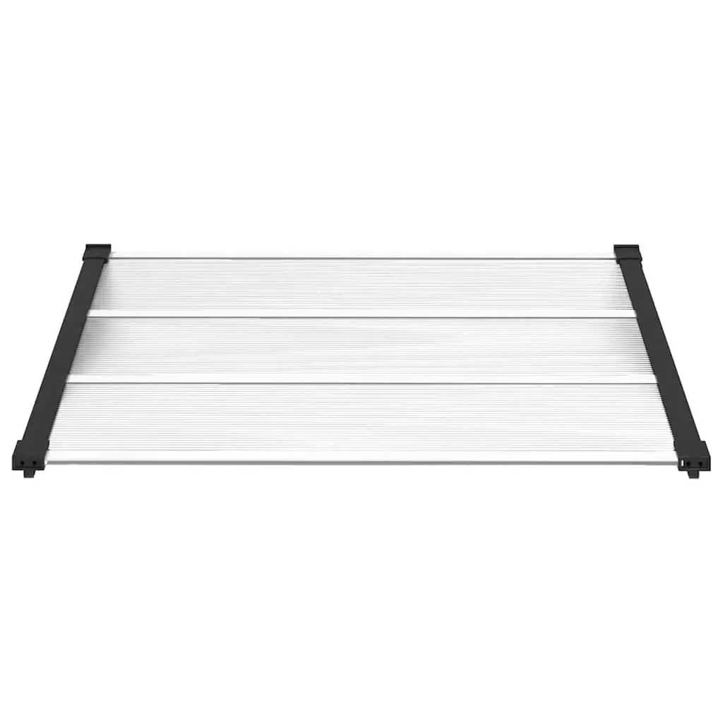 Door Canopy Polycarbonate Transparent 122x90cm Black