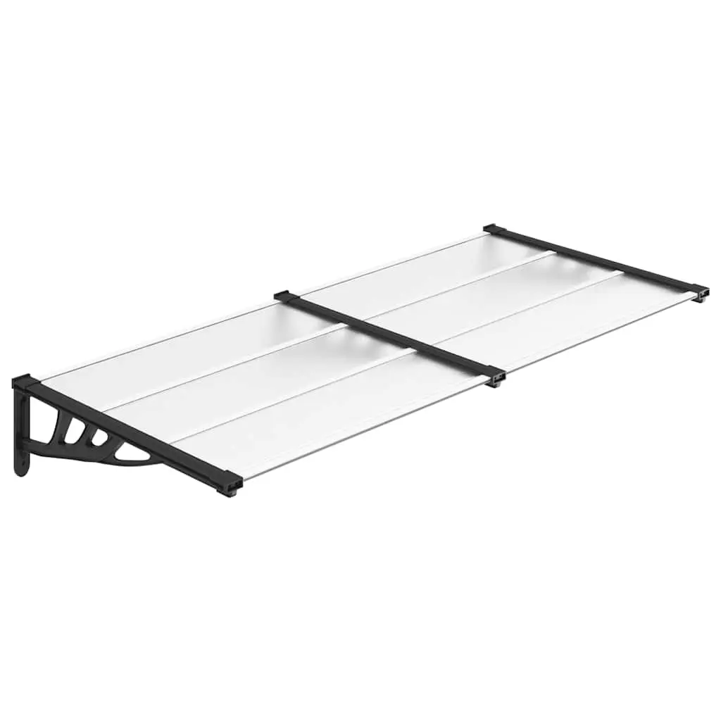 Door Canopy Polycarbonate 199x90cm Transparent Outdoor Porch Rain Weather Shield Awning