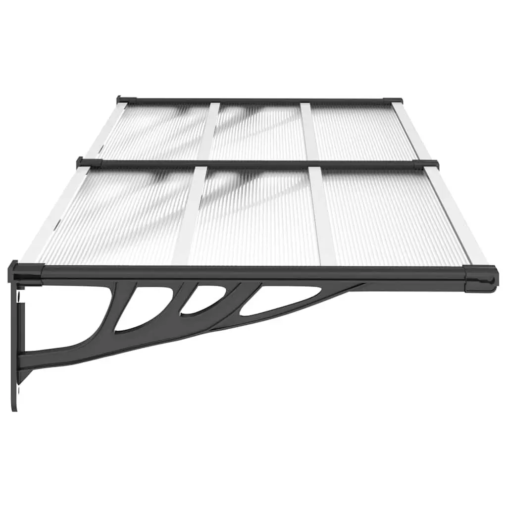 Door Canopy Polycarbonate 199x90cm Transparent Outdoor Porch Rain Weather Shield Awning