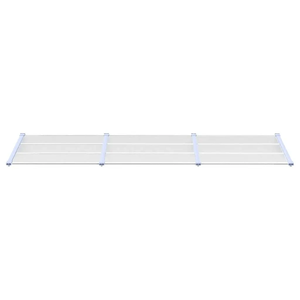Door Canopy Polycarbonate Transparent 297.5x90 cm Grey Outdoor Awning